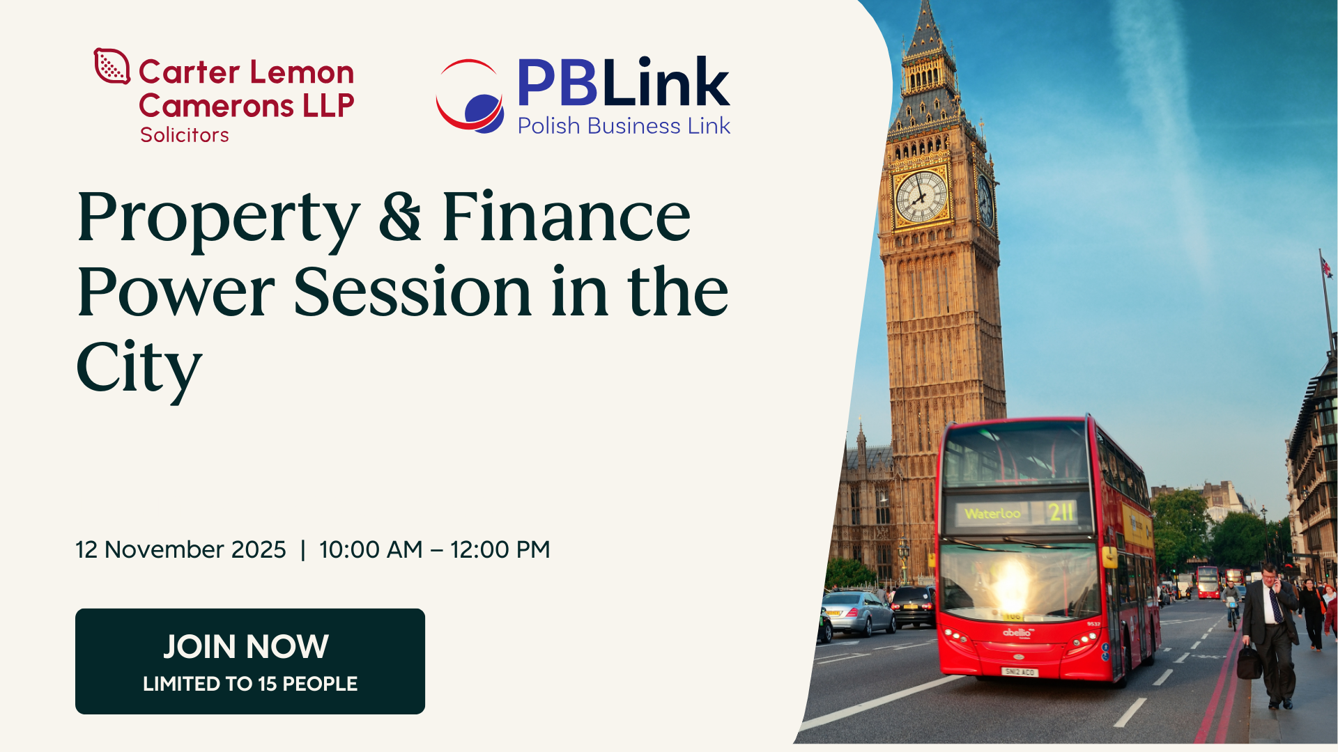 Property & Finance Power Session in the City